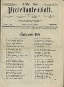 Schlesisches Protestantenblatt. 1871.12.23 Jg.1 No26