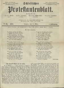 Schlesisches Protestantenblatt. 1872.03.16 Jg.1 No38