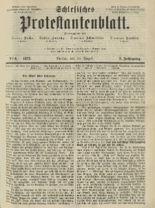 Schlesisches Protestantenblatt. 1872.08.10 Jg.2 No6