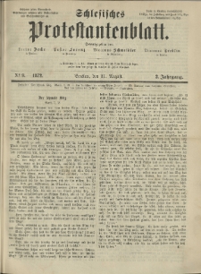 Schlesisches Protestantenblatt. 1872.08.31 Jg.2 No9
