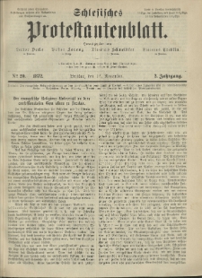 Schlesisches Protestantenblatt. 1872.11.16 Jg.2 No20