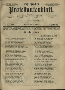 Schlesisches Protestantenblatt. 1873.04.12 Jg.3 No15