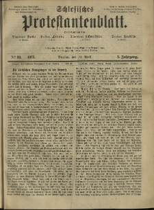 Schlesisches Protestantenblatt. 1873.04.19 Jg.3 No16