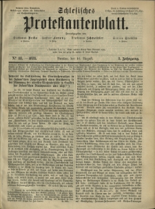Schlesisches Protestantenblatt. 1873.08.16 Jg.3 No33