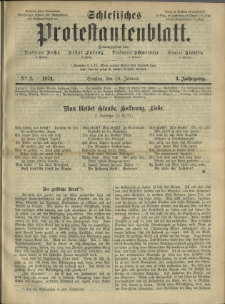 Schlesisches Protestantenblatt. 1874.01.10 Jg.4 No2