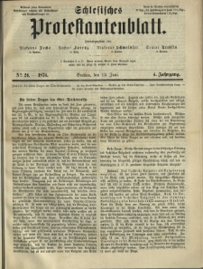 Schlesisches Protestantenblatt. 1874.06.13 Jg.4 No24