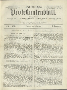 Schlesisches Protestantenblatt. 1876.01.08 Jg.6 No2