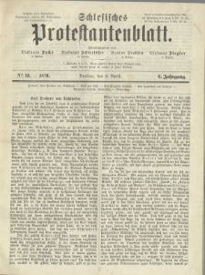 Schlesisches Protestantenblatt. 1876.04.08 Jg.6 No15