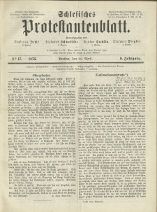 Schlesisches Protestantenblatt. 1876.04.22 Jg.6 No17