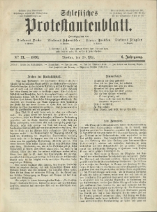 Schlesisches Protestantenblatt. 1876.05.20 Jg.6 No21