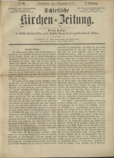 Schlesische Kirchen-Zeitung. 1876.12.02 Jg.6 No23