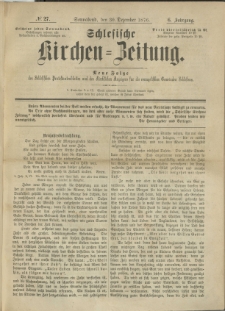 Schlesische Kirchen-Zeitung. 1876.12.30 Jg.6 No27