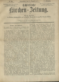 Schlesische Kirchen-Zeitung. 1877.08.25 Jg.7 No34