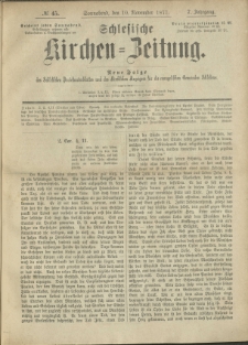 Schlesische Kirchen-Zeitung. 1877.11.10 Jg.7 No45