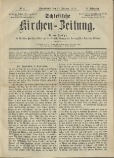 Schlesische Kirchen-Zeitung. 1878.01.26 Jg.8 No4