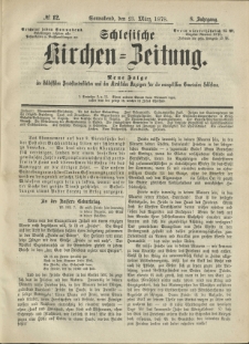 Schlesische Kirchen-Zeitung. 1878.03.23 Jg.8 No12