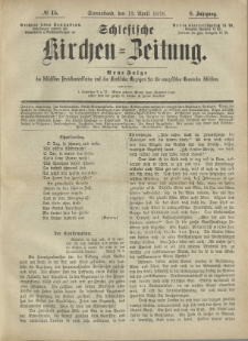 Schlesische Kirchen-Zeitung. 1878.04.13 Jg.8 No15