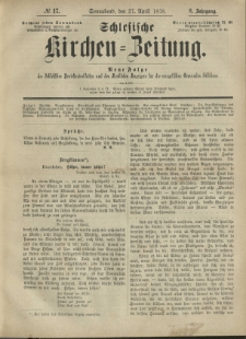 Schlesische Kirchen-Zeitung. 1878.04.27 Jg.8 No17