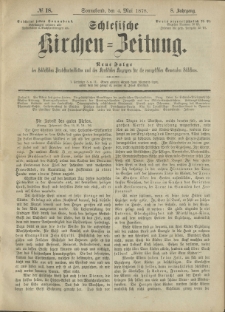 Schlesische Kirchen-Zeitung. 1878.05.04 Jg.8 No18