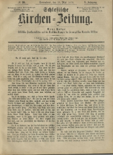 Schlesische Kirchen-Zeitung. 1878.05.18 Jg.8 No20