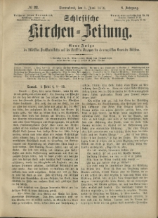 Schlesische Kirchen-Zeitung. 1878.06.01 Jg.8 No22