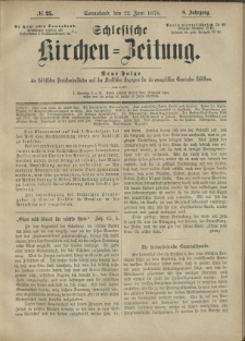 Schlesische Kirchen-Zeitung. 1878.06.22 Jg.8 No25