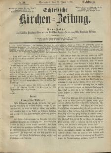 Schlesische Kirchen-Zeitung. 1878.06.29 Jg.8 No26