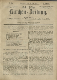 Schlesische Kirchen-Zeitung. 1878.07.13 Jg.8 No28