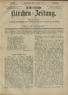 Schlesische Kirchen-Zeitung. 1878.07.27 Jg.8 No30