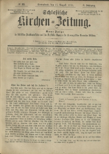 Schlesische Kirchen-Zeitung. 1878.08.17 Jg.8 No33