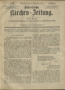 Schlesische Kirchen-Zeitung. 1878.09.20 Jg.8 No38