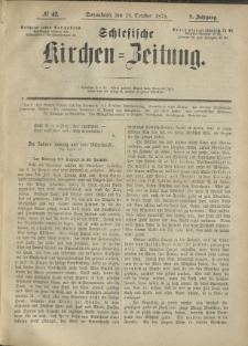 Schlesische Kirchen-Zeitung. 1878.10.19 Jg.8 No42
