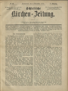 Schlesische Kirchen-Zeitung. 1878.11.02 Jg.8 No44