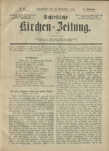 Schlesische Kirchen-Zeitung. 1878.11.23 Jg.8 No47
