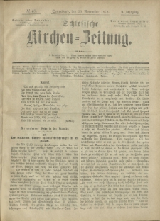 Schlesische Kirchen-Zeitung. 1878.11.30 Jg.8 No48