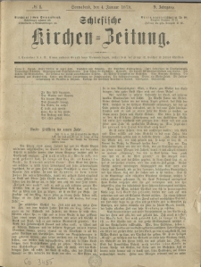Schlesische Kirchen-Zeitung. 1879.01.04 Jg.9 No1