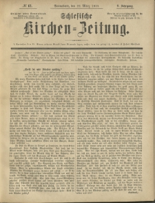 Schlesische Kirchen-Zeitung. 1879.03.22 Jg.9 No12