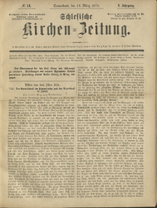 Schlesische Kirchen-Zeitung. 1879.03.29 Jg.9 No13