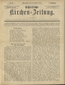 Schlesische Kirchen-Zeitung. 1879.04.26 Jg.9 No17