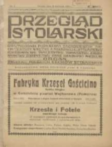 Przegląd Stolarski: dwutygodnik poświęcony zagadnieniom architektury wnętrz a mianowicie: stolarstwu, rzeźbiarstwu, tapicerstwu, tokarstwu, koszykarstwu, zdobnictwu oraz handlowi mebli: organ Związku Polskich Cechów Stolarskich 1927.04.22 R.1 Nr2