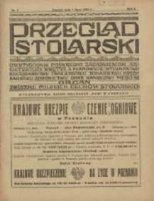 Przegląd Stolarski: dwutygodnik poświęcony zagadnieniom architektury wnętrz a mianowicie: stolarstwu, rzeźbiarstwu, tapicerstwu, tokarstwu, koszykarstwu, zdobnictwu oraz handlowi mebli: organ Związku Polskich Cechów Stolarskich 1927.07.01 R.1 Nr7