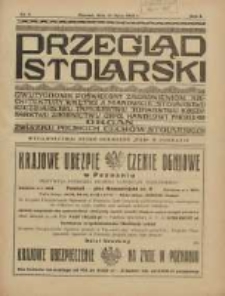 Przegląd Stolarski: dwutygodnik poświęcony zagadnieniom architektury wnętrz a mianowicie: stolarstwu, rzeźbiarstwu, tapicerstwu, tokarstwu, koszykarstwu, zdobnictwu oraz handlowi mebli: organ Związku Polskich Cechów Stolarskich 1927.07.15 R.1 Nr8
