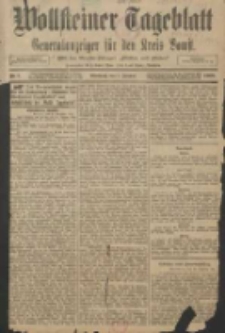 Wollsteiner Tageblatt: Generalanzeiger für den Kreis Bomst: mit der Gratis-Beilage: "Blätter und Blüten" 1908.01.01 Nr1