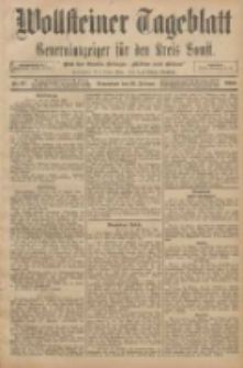 Wollsteiner Tageblatt: Generalanzeiger f&uuml;r den Kreis Bomst: mit der Gratis-Beilage: "Bl&auml;tter und Bl&uuml;ten" 1908.02.29 Nr51