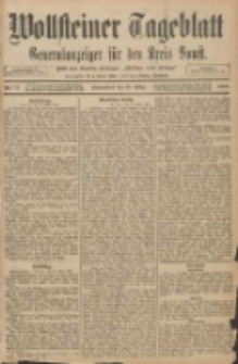Wollsteiner Tageblatt: Generalanzeiger für den Kreis Bomst: mit der Gratis-Beilage: "Blätter und Blüten" 1908.03.28 Nr75