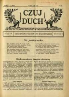 Czuj Duch: czasopismo młodzieży harcerskiej 1922.09 R.1 Nr6