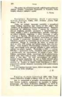 Stanisław hr. Małachowski-Łempicki: Kaliskie loże wolnomularskie, Towarzystwo Przyjaciół Książki w Kaliszu, 1928. str. 42+8 nlb.