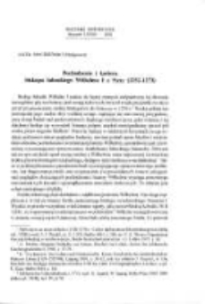 Pochodzenie i kariera biskupa lubuskiego Wilhelma I z Nysy (1252-1273)