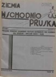 Ziemia Wschodnio-Pruska: miesięcznik poświęcony zagadnieniom polityczno-gospodarczym Prus Wschodnich oraz obyczajom i zwyczajom Warmji i Mazur 1929.09 R.1 Nr5
