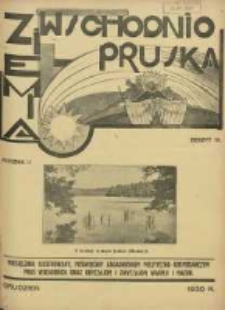Ziemia Wschodnio-Pruska: miesięcznik poświęcony zagadnieniom polityczno-gospodarczym Prus Wschodnich oraz obyczajom i zwyczajom Warmji i Mazur 1930.12 R.2 Nr9
